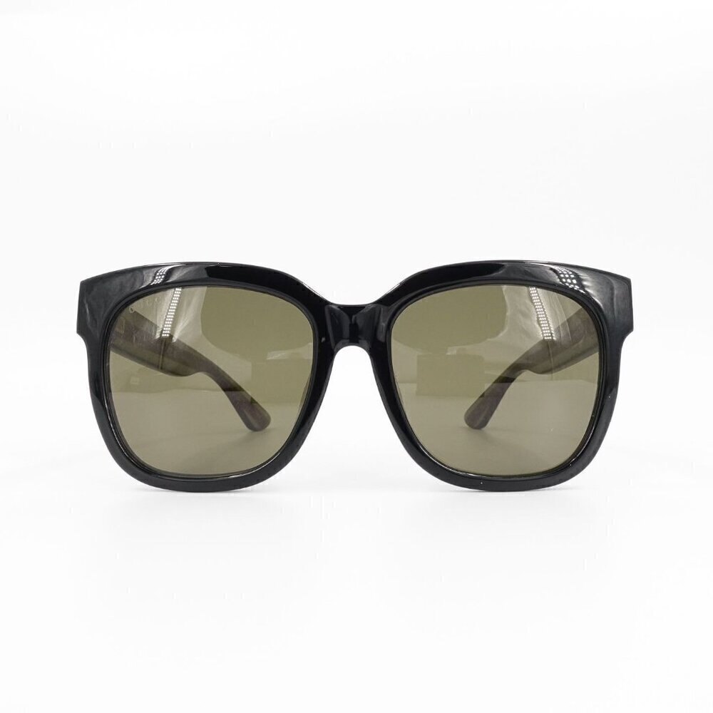 Gucci GG0034 Unisex Sunglasses Black Green OS